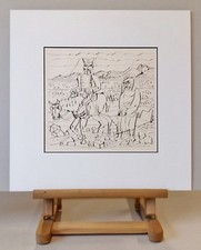 Eduard BARGHEER (1901-1979) Orig. Radierung 1965 # 199 : DER GAST 1. Darstellung