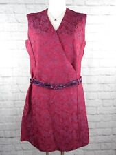 Damen WickelKleid Cocktailkleid m94 DDR Plauener Mode 60er weinrot TRUE VINTAGE