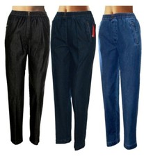 Damen Winter Stretchjeans Rundumgummi, Thermo-jeans, schlupfhose 3 Farbe Qbdnu