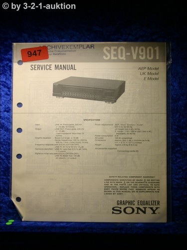 Sony service manual - manual, v901
