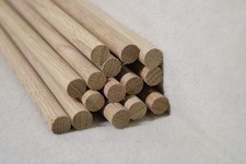 (a133)  15Stk 100cm Rundleiste Eiche 12mm Rundstab Holzleisten