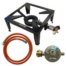 10,5 KW Gaskocher Hockerkocher 4 Fuß Kocher Camping Gasbrenner + Schlauch+Regler