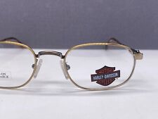 Harley Davidson Brille Herren Gold rund oval Braun HD 42 vintage