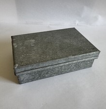 Handgemachte Metallkiste – 16,5 × 10,5 × 5 cm – verzinkter Stahl – Vintage Look