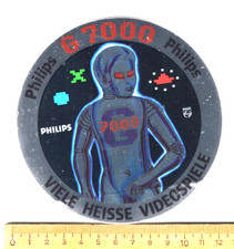 alter Aufkleber : Philips G 7000 - viele heisse Videospiele