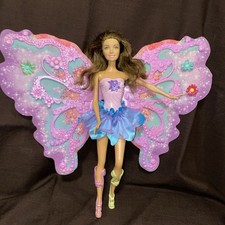 Barbie Fee Puppe 2003 Zauberhafte Blumenfee W4470 Braune Haare Brünett