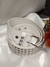 ??Gürtel Weiß Mädchen Luxus Mit Silber Nieten  Mädle  Disco Party Design ?