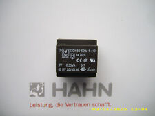 5 x Print-Transformator  1x 9V  1x 39mA  Leistung 0,35VA  70°C, HAHN ; NEU !