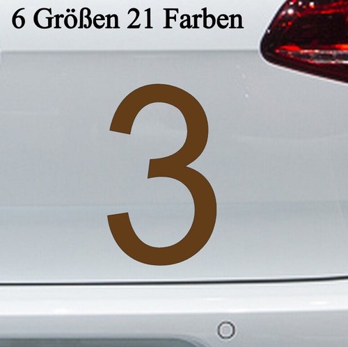Zahlenaufkleber drei 6 - 3,