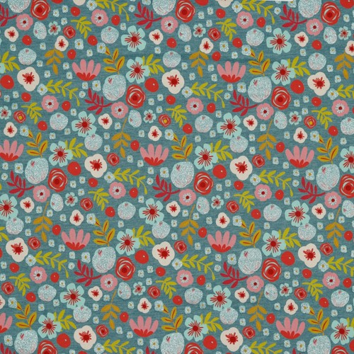 Jerseystoff glitzerblumen - jerseystoff,