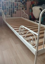 IKEA Minnen Bett Metallbett mitwachsend ausziehbar bis 200*80 Liegefläche 