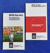 BPW Achsen Gummifederung Wartung Caravan Wohnwagen - Prospekt Brochure 10.1977