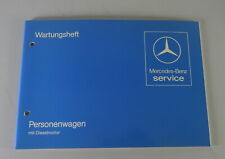 Scheckheft Mercedes Benz W123 Diesel blanko ohne Einträge Stand 12/1981