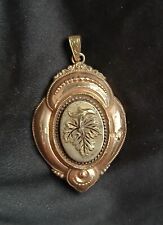 Antiker Biedermeier Anhänger Schaumgold Ahornblatt  um 1900 Antikschmuck