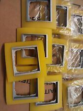 Gira Rahmen 1fach 10St. Zwischenrahmen Reinweiß Event Alu Gelb opak