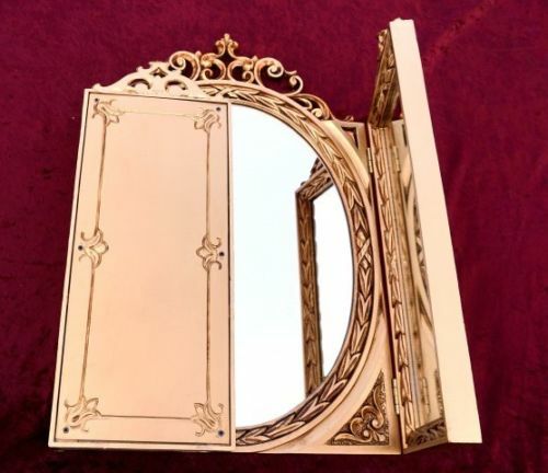 Wandspiegel antik oval - antik,