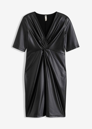 Lederimitat kleid mit - lederimitat-kleid,