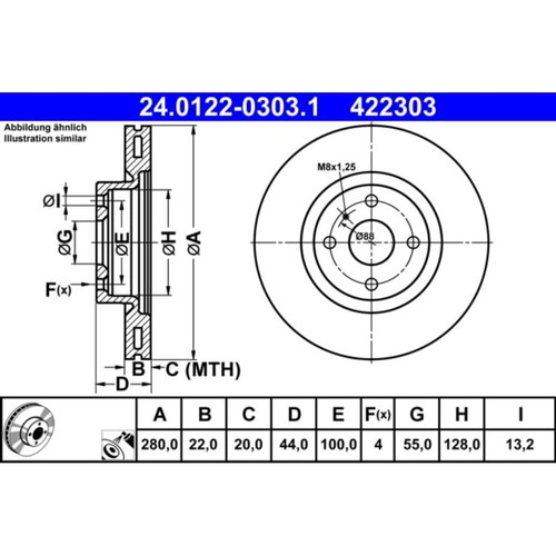 Bremsscheibe ate - bremsscheibe,