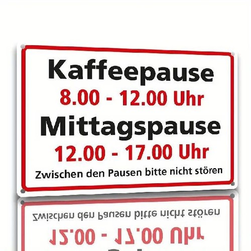 Blechschild kaffeepause - blechschild,