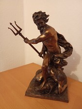 28 cm große Veronese-Figur des Neptun, römischer Gott der Meere