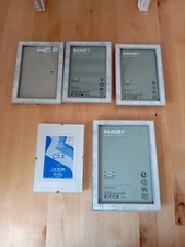 4 xBilderrahmen Ikea 10x15 / 13x18 Vintage Ransby Silber Muschel Optik Metall 