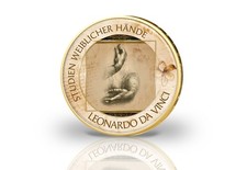 2 Euro vergoldet mit