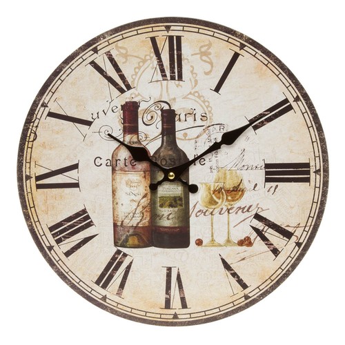 Wanduhr vino creme weiß - wanduhr,