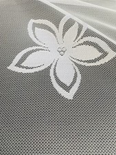 Gardinen Fenster Vorhang Stoff Meterware rein weiß Muster Höhe 3,0 m transparent