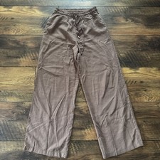 Koton Hose Palazzo Weites Bein Baumwolle Braun Gr 36 Gummizug Schlupfhose