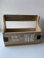 Holz Kiste Wein Regal Halter Träger Tragerl Impressionen Geschenk Deko Spruch
