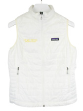Patagonia Primaloft Weste Damen L Weiß Gesteppt Gefüttert Reißverschluss Taschen