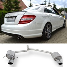 Ulter Edelstahl Duplex Sportauspuff Mercedes C-Klasse C200 W204 S204 je 120x80mm