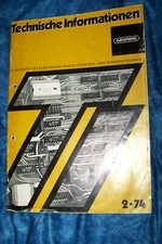 GRUNDIG Technische Informationen Farb Fernseh Empfänger Schaltplan 1974