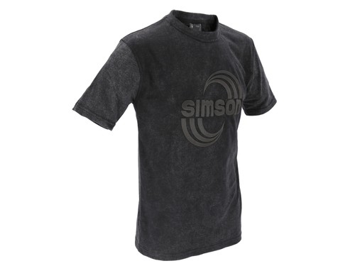 Shirt acid washed - schwarz,