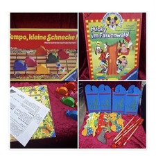Gesellschaftsspiele Sammlung, 4 Stück, Tempo Kleine Schnecke, Angelspiel, Mickey