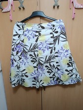 100% Baumwolle Halbkreis-Rock A-Linie Trapez-Rock Gefüttert Sommer Strand Gr M-L