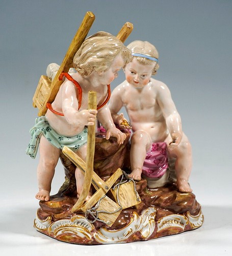 Meissen figur amoretten - meissen, gruppe