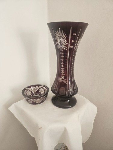 Rubinkristall vase schale - vase, +