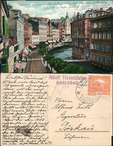Postcard karlsbad karlovy - karlsbad, vary