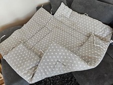 Laufgittereinlage grau weiß mit Sternenmotiv