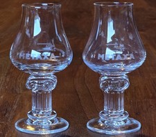 METAXA KIRIOS - 2 x Glas mit Säulenfuß / Eichmarke 2cl / 4cl / bauchig