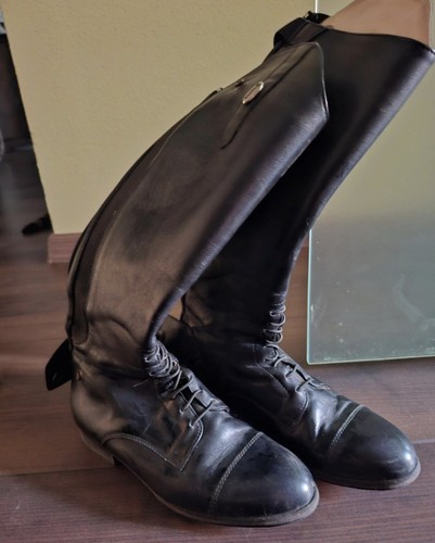 Schwarze reitstiefel aus - schwarze,