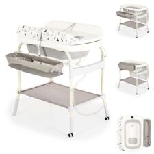 Cangaroo Babybadewanne Wickeltisch 2 in 1 Garda Thermometer Räder Wickelauflage