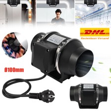 Rohrlüfter Rohrventilator-Abluft Lüfter Ventilator Leise Ø100mm DE