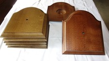 Konvolut gefräster Holzbretter für Wanduhren - Eiche, Kiefer, Sipo Mahagoni  -