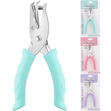 Rund Papierstanzer 6mm Blau Handgeführte Locher Kreis Metall DIY Home Office Sch