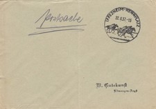 Blanko Kuvert 1937: Ifezheim Rennplatz - Pferderennen
