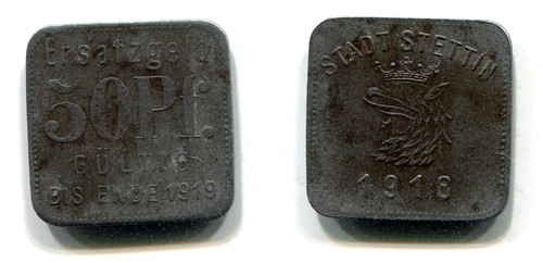 Pfennig stettin 1918 - stettin, eisen