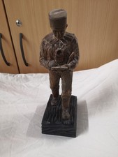 Bergmann	original Erzgebirge schnitzt und dunkel gebeizt 23 cm hoch	 Aufschrift