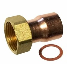 Messing Muffe mit Verschraubung 15 18 22 28 1/2 3/4 1 Zoll